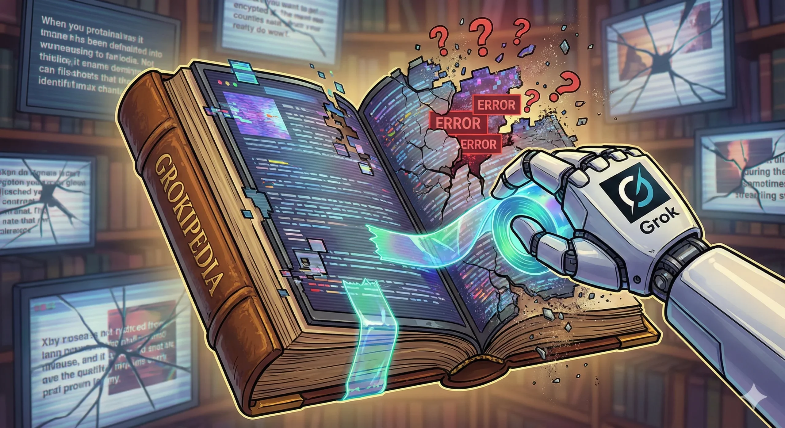 Grokipedia interface showing AI-generated encyclopedia