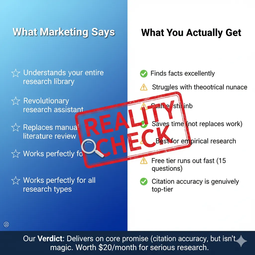 Anara AI highlights exact source locations for every claim, eliminating citation hallucination