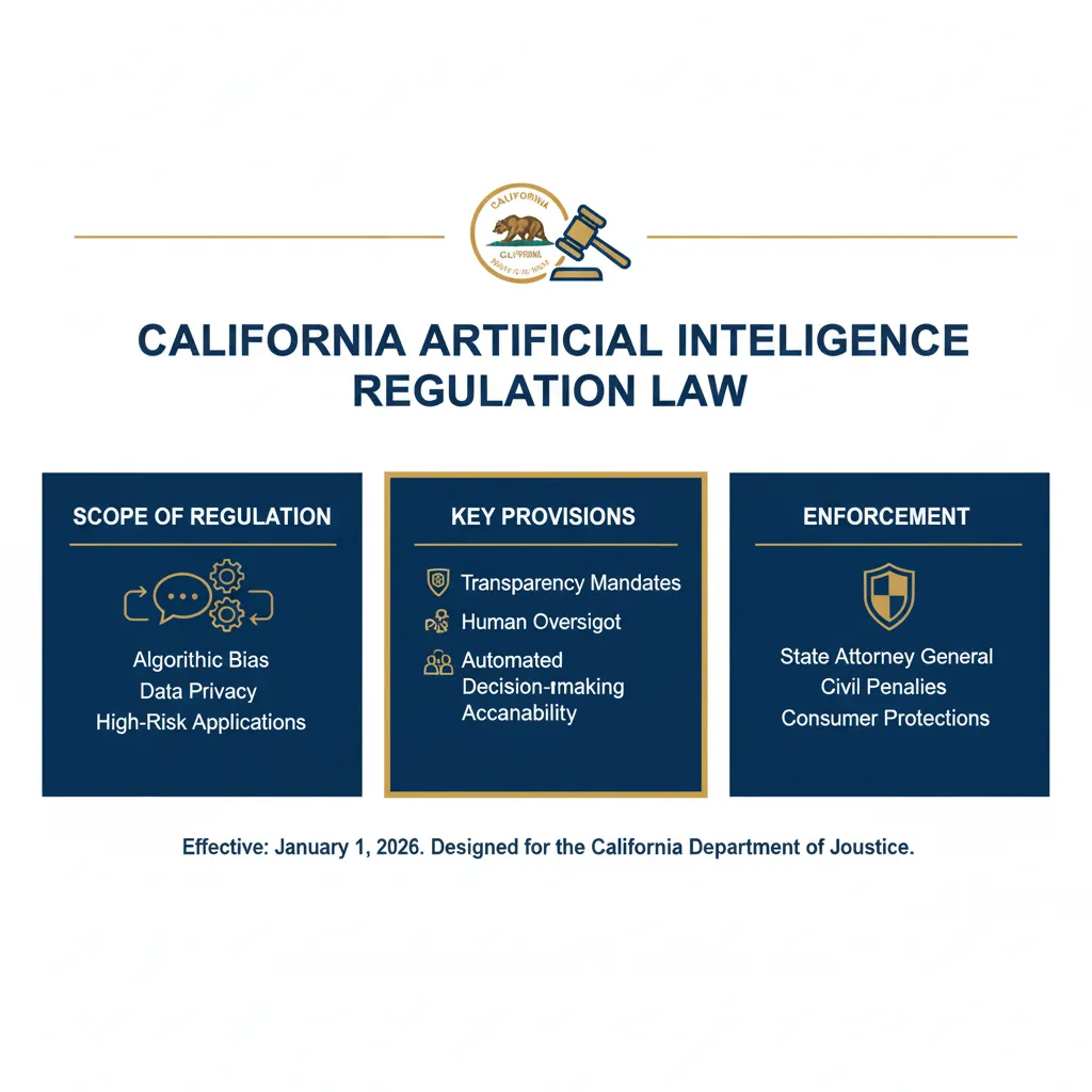 California AI chatbot law infographic showing first-of-its-kind private right of action for companion chatbots effective October 13, 2025