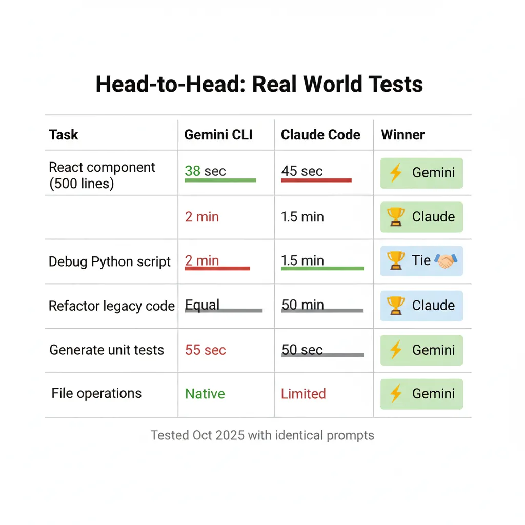 Side-by-side comparison table