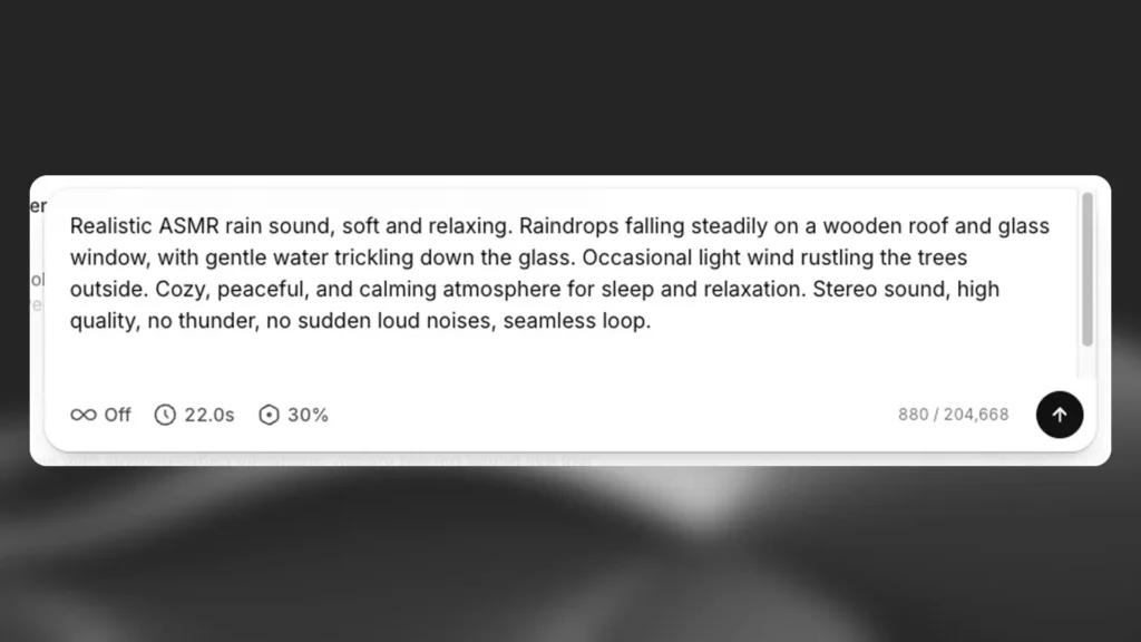 Sound effects screen