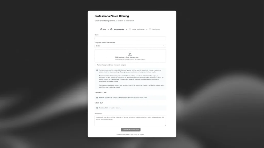 PVC professional voice cloning